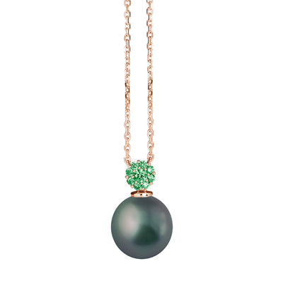 Timeless Disc & Pearl Drop Pendant Necklace