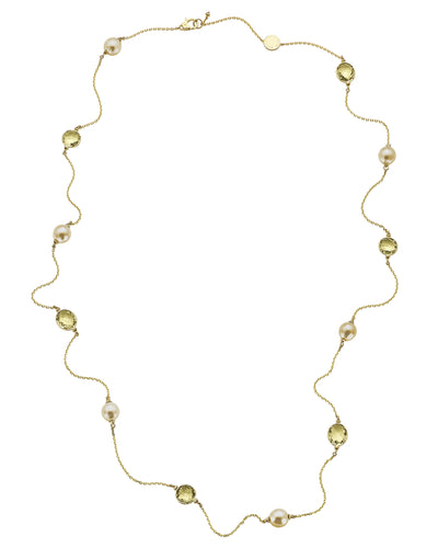Secret Date Semiprecious & Pearl Necklace - 90cm