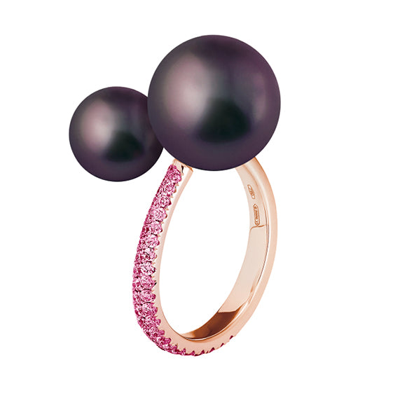 Timeless Bi Pearl Crossover Ring Alessandra Donà – Timeless – Ring
