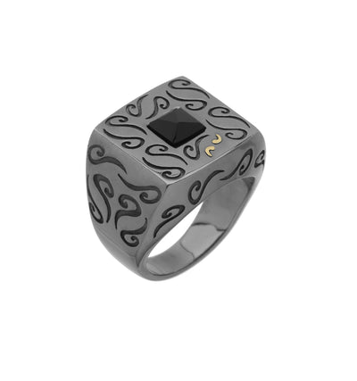 Ara Square Engraved Ring MARCO DAL MASO – Ara – Ring