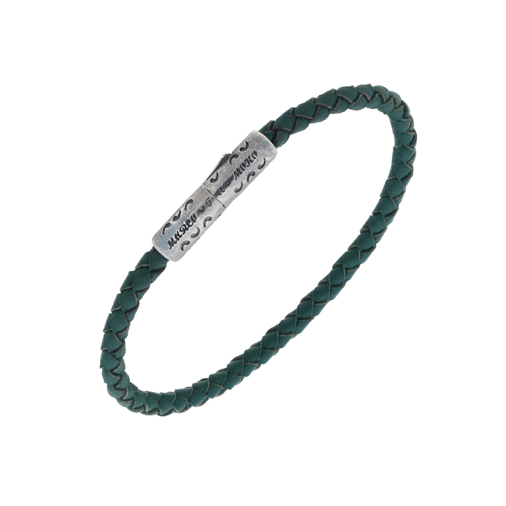 Lash Woven Leather & Engraved Clasp Bracelet MARCO DAL MASO – Lash – Bracelet