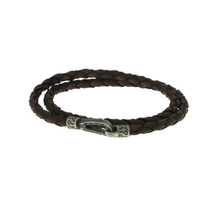 Lash Woven Leather Double Wrap Bracelet