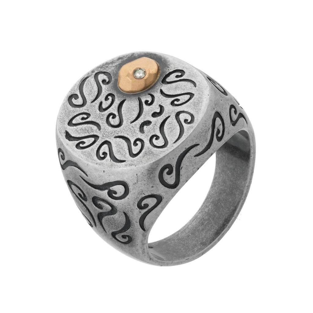 Ara Round Engraved Signet Ring MARCO DAL MASO – Ara – Ring