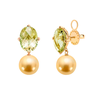 Secret Date Semiprecious Stone & Pearl Earrings
