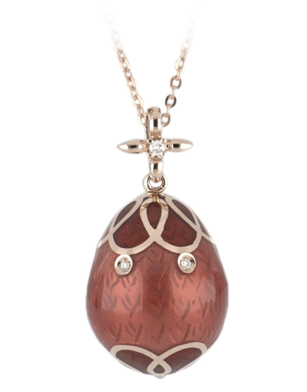 Empress Fire Egg Pendant Necklace