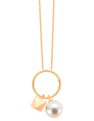 Friday Night Pyramid and Pearl Combo Necklace