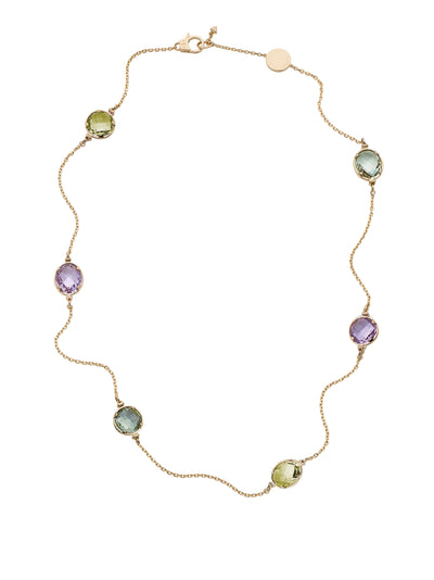Secret Date Semiprecious Stone Necklace - 50cm
