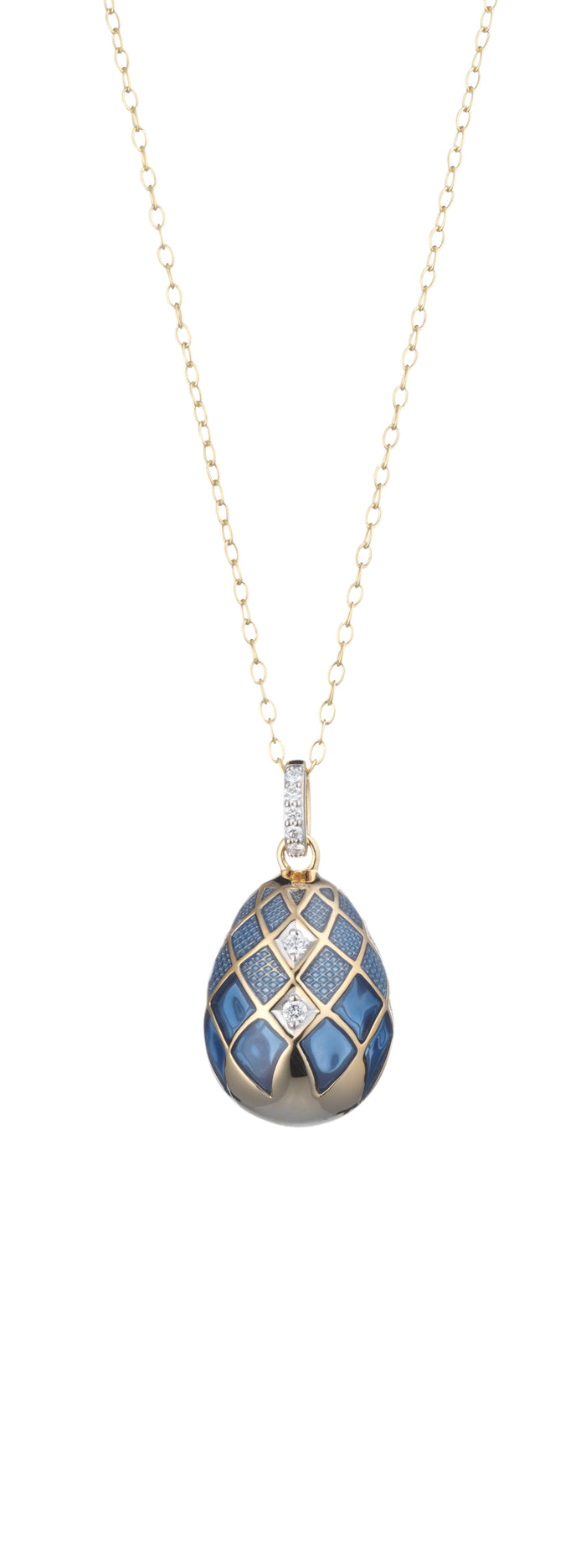 Empress Maria Quilted Egg Pendant Necklace Tsars Collection by Tatiana Fabergé SA – Empress Maria – Necklace