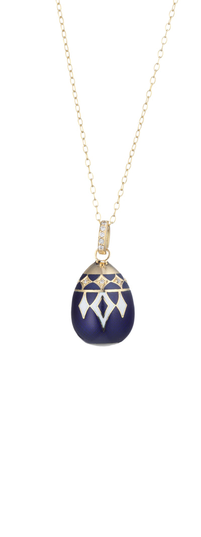 Empress Maria Geometric Egg Pendant Necklace