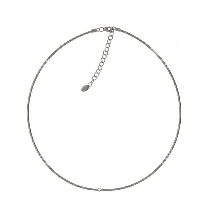 DNA Spring Single Strand Necklace with Diamond Station  Pesavento – DNA Spring – Necklace