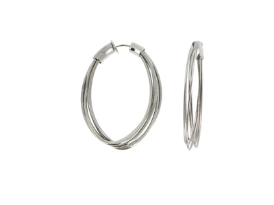 DNA Spring Small Oval Hoop Earrings