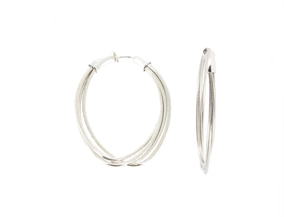 DNA Spring Small Oval Hoop Earrings