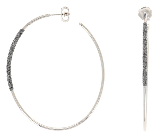 Diamanti Thin Large Oval Hoop Earrings